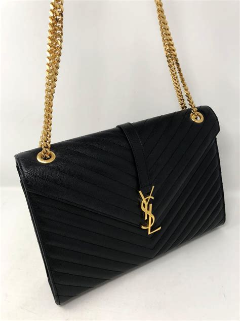 black ysl hand bag|ysl black evening bag.